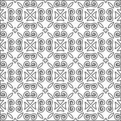 Geometric vector pattern with Black and white colors. abstract ornament for wallpapers and backgrounds.