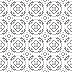 Geometric vector pattern with Black and white colors. abstract ornament for wallpapers and backgrounds.