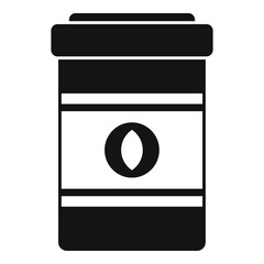 Fertilizer capsule jar icon, simple style