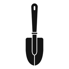 Garden handle shovel icon, simple style