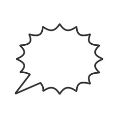 吹き出しイラスト、アイコン（太線）