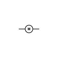 motor symbol, motor icon in electronic circuits