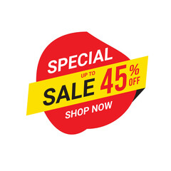 Up to 45% off, Special Sale, Sale and special offer banner, Special Offer Sale Banner
