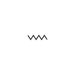 resistor component icon, simple logo electronic component icon resistor, symbol of electronic circuit components