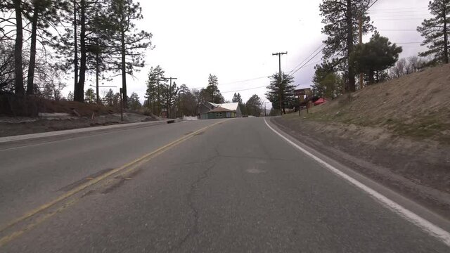 Hyperlapse Driving Time Lapse Big Bear Blvd San Bernardino Mountains California USA