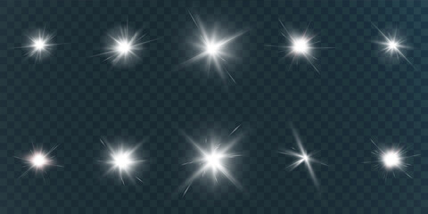Glow effects set for vector illustrations.