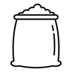 Fertilizer soil sack icon, outline style