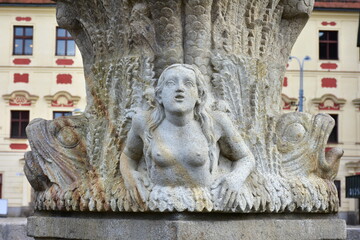 fountain of Neptune in town Jihlava,Czech republic © gallas