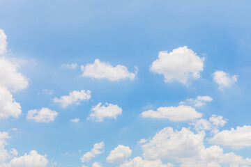Fototapeta na wymiar White clouds on the blue sky for background.