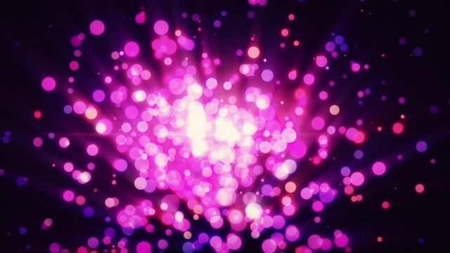 Romantic spread particles Animation Background Looping