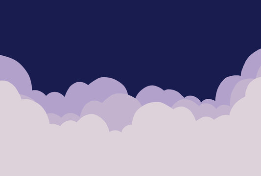 背景　素材　夜空　雲　ハロウィン風　シンプル