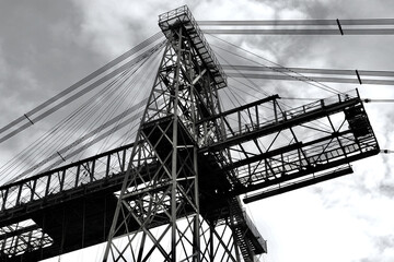 Newport Transporter Bridge, constructed in 1902 crosses the River Usk in Newport and is a grade 1...