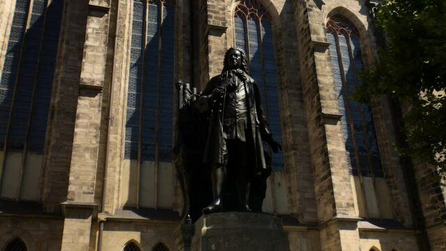 Statue of Johann Sebastian Bach in Leipzig, Germany