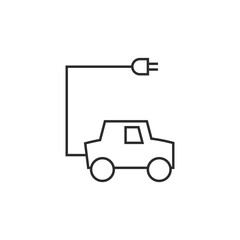 Electro Car Icon. Vector Illustration