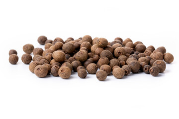 Allspice peas isolated on a white background.