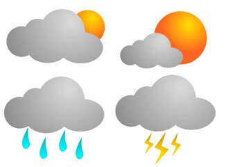 Fototapeta premium weather icons set