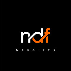 NDF Letter Initial Logo Design Template Vector Illustration