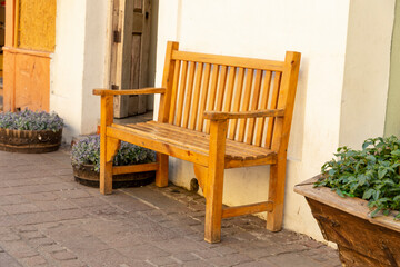 Fototapeta na wymiar rustic chair made of fine wood