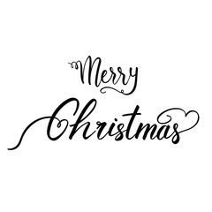 merry Christmas handwriting calligraphy isolated on white background , Vector Illustration EPS 10