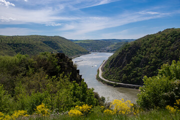The view of the "Spitznack" viewpoint and the Rhine