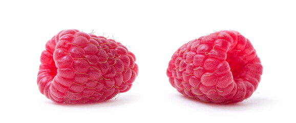 Raspberry isolated. Raspberry on white. Raspberries.