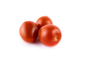 three juicy red tomatoes