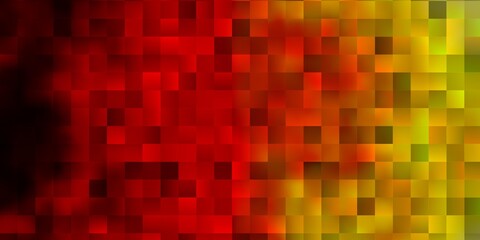 Light Red, Yellow vector backdrop with rectangles.