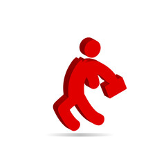 Illustration of a worker celebrating his fun