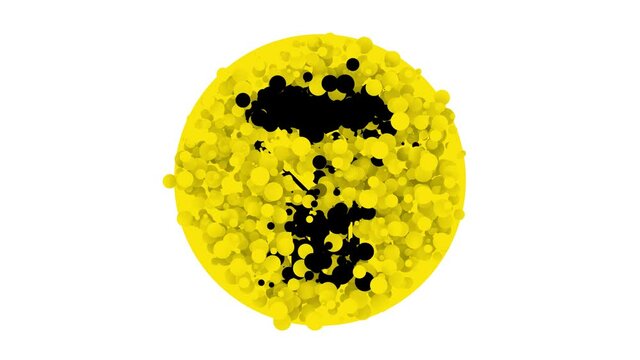 Black Airdrop box icon isolated on white background. 4K Video motion graphic animation