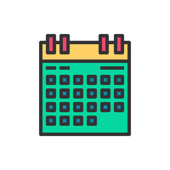 Calendar Icon Line Vector Illustration