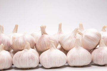 Garlic isolated on a white background.