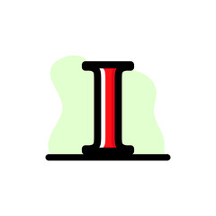 Letter I Conceptual Vector Illustration Design Icon