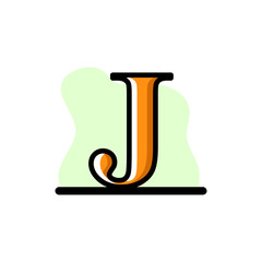 Letter J Conceptual Vector Illustration Design Conceptual Icon