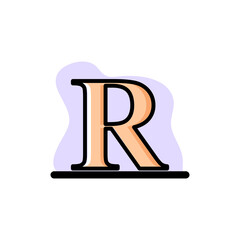 Letter R Conceptual Vector Illustration Design Icon