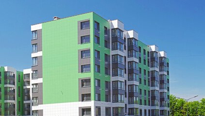 Modern panel apartment building