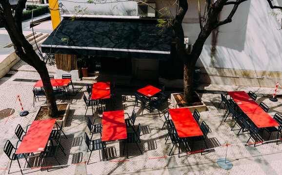 Outdoor Cafe In Lisbon, Portugal