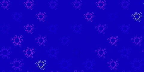 Light purple, pink vector template with flu signs.