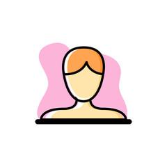 Boy Hairsyle Conceptual Vector Illustration Design Icon