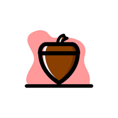 Obraz premium Conceptual Acorn Vector Illustration Design Icon