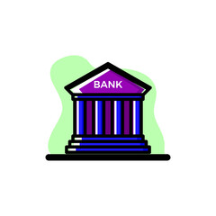 Conceptual Bank Icon Vector Icon Design