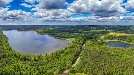 Warmia-jezioro Mosąg w północno-wschodniej Polsce