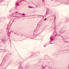 Obraz na płótnie Canvas Alcohol ink pink seamless background. Fluid art