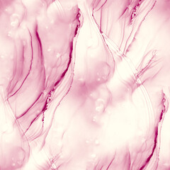 Alcohol ink pink seamless background. Brush