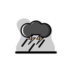 Storms Vector Conceptual Icon Illustration Design