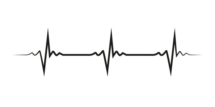 Cardiograma. Icono de pulso del corazón. Concepto de salud y vida. Ilustración vectorial