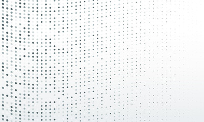 White Spotted Background With Gray Halftone Pattern