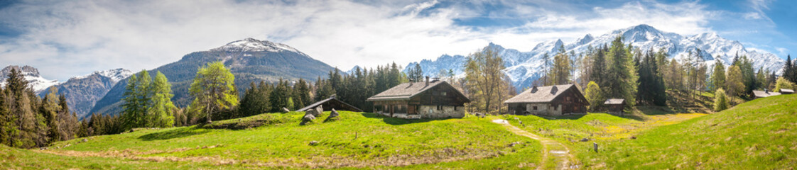 Fototapeta na wymiar Paysage de montagne près de Chamonix Mont Blanc