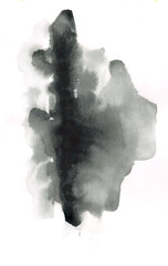 blue abstract ink strokes isolated