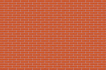Old Red Brick Wall Seamless Pattern. Vector