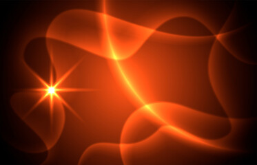 Fototapeta premium Abstract fantastic background with smooth lines in red tones.